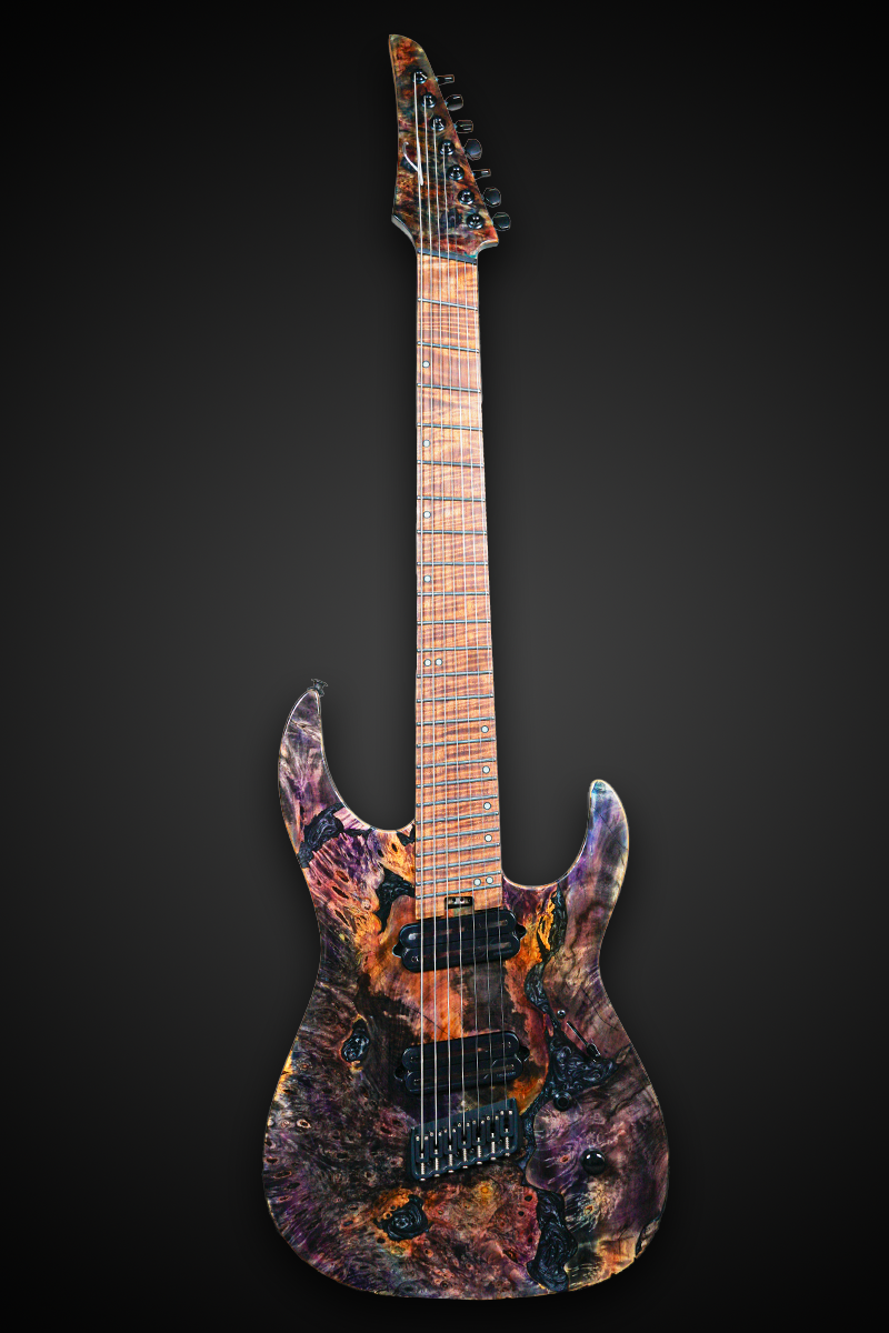 Legator 7弦　エレキギター　EMG搭載　杢目　メタル　アクティブ Legator N7FX Ninja X 7 Multi-Scale Electric Guitar | Music & Arts